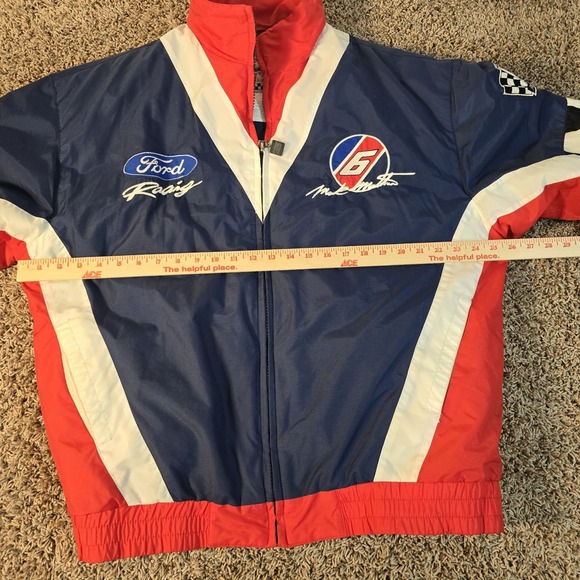 Nutmeg NASCAR Valvoline Ford Racing Jacket Men's Coat Mark Martin #6 Size‎ Large - Picture 5 of 7